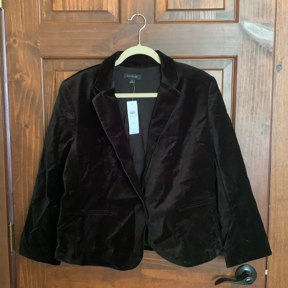 Ann Taylor Black Velvet Jacket